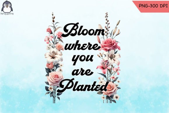 Boho Floral Bloom Where Planted PNG Review