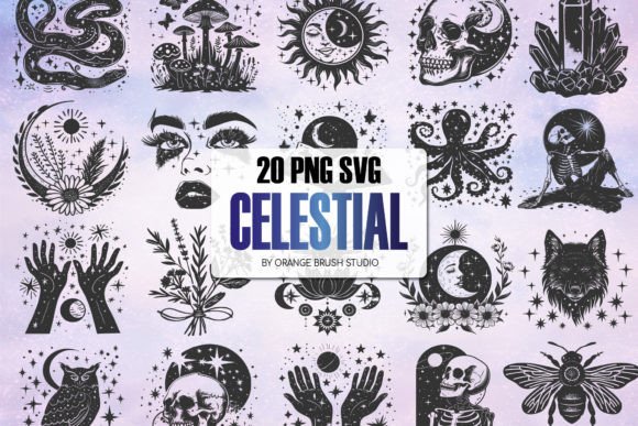 Celestial Moon SVG PNG Bundle Review