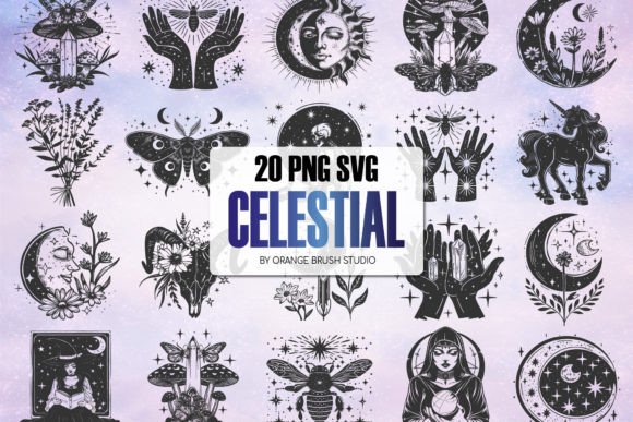 Celestial PNG Bundle Review for Embroidery