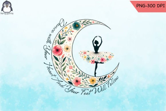 Dance with Heart Moon Floral PNG Review