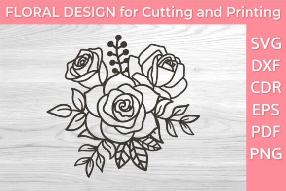 Elegant Rose Bouquet Outline SVG T-shirt Review