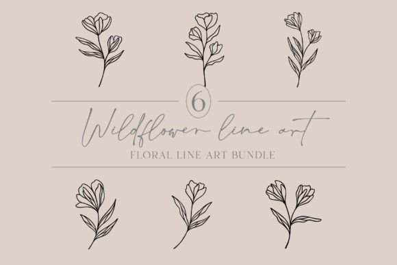 Floral Line Art Bundle Wildflowers: A Designer's Review