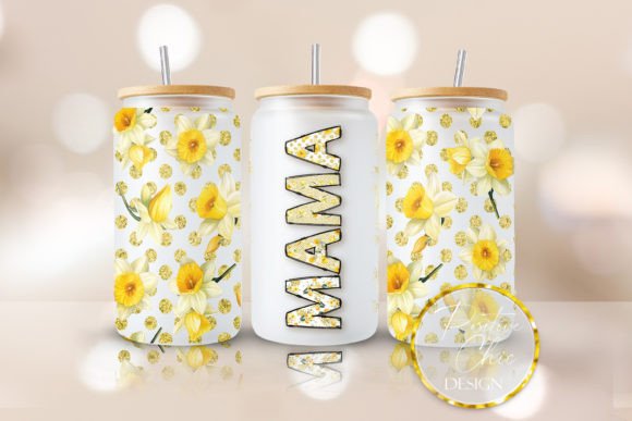 Floral Mama 16oz Glass Can Wrap PNG Review