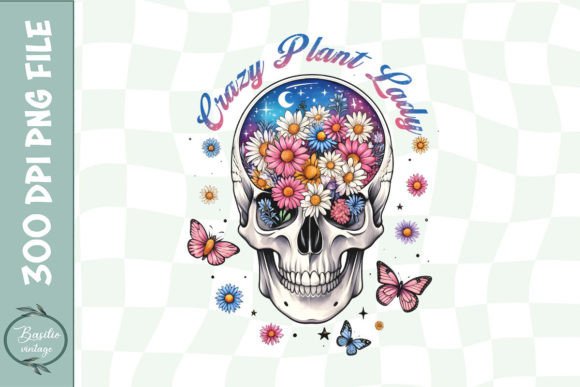 Floral Skull PNG Crazy Plant Lady Design Review