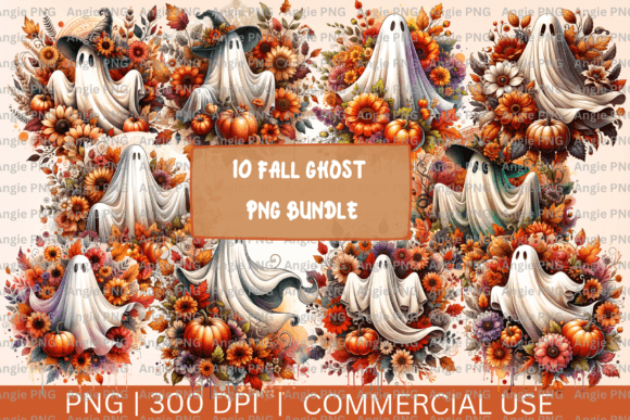 Ghost Floral Fall Halloween PNG Bundle Review
