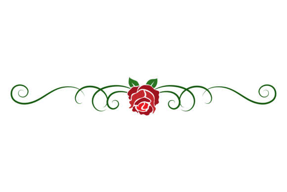 Red Rose Ornament Divider. Floral Decora Review