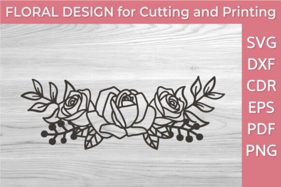 Romantic Rose Line Art Border SVG PNG Review